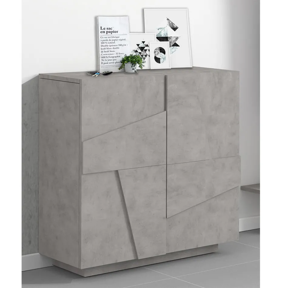 Sapateiro alto ou baixo em design de madeira sustentável com 2 ou 4 portas - Fjona Viadurini