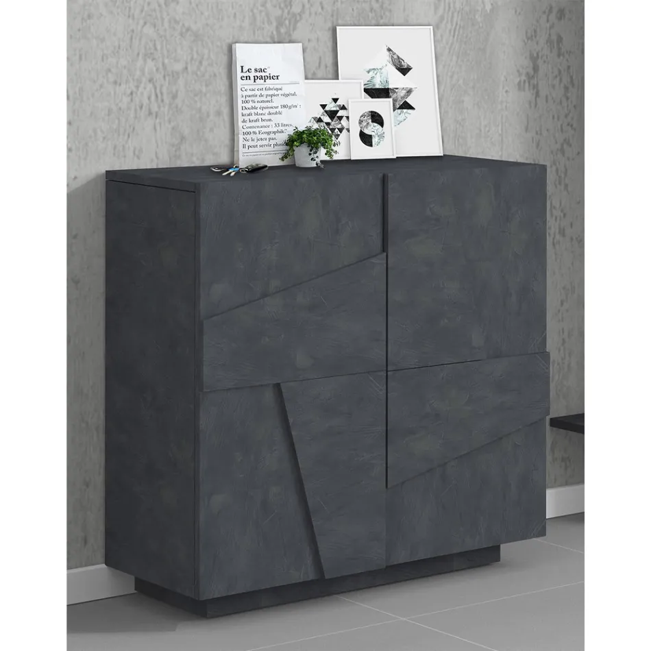 Sapateiro alto ou baixo em design de madeira sustentável com 2 ou 4 portas - Fjona Viadurini