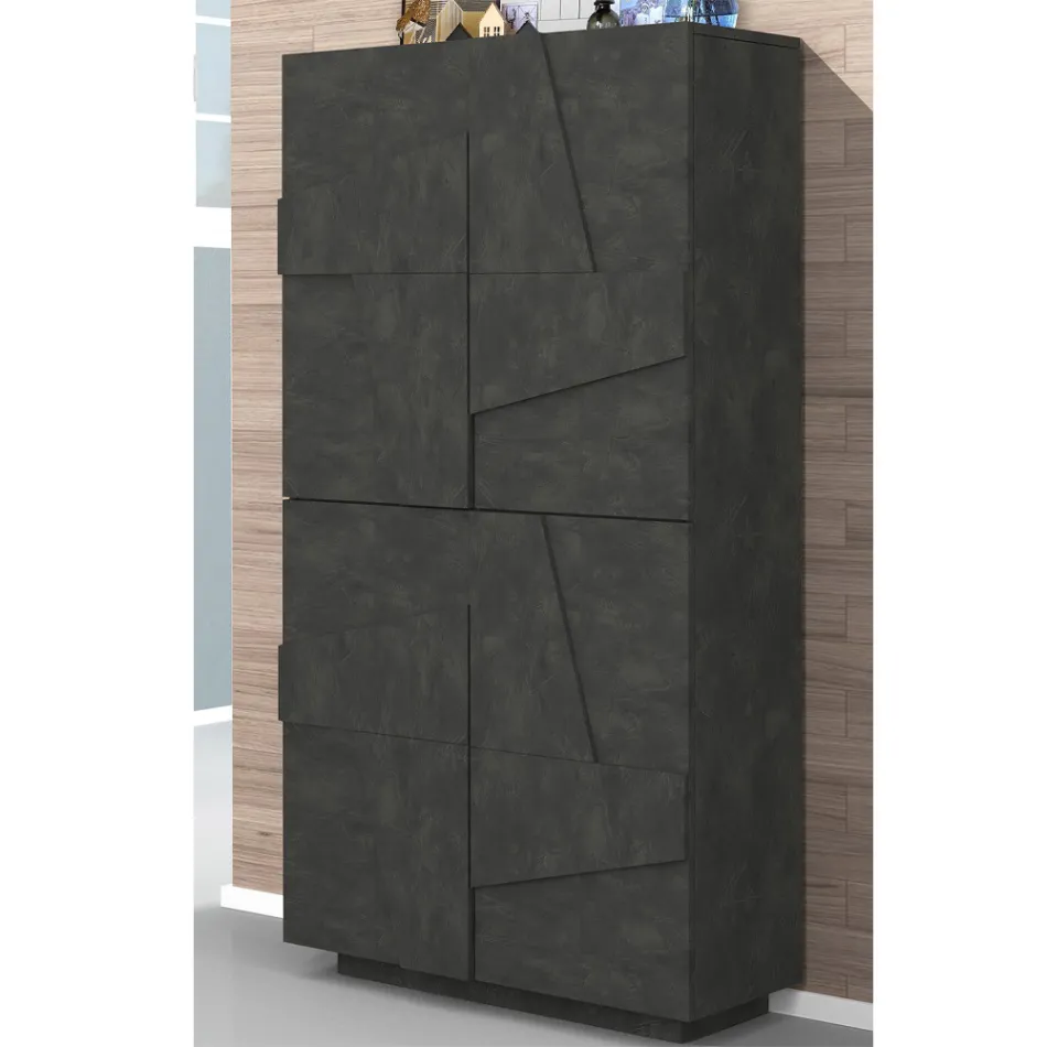 Sapateiro alto ou baixo em design de madeira sustentável com 2 ou 4 portas - Fjona Viadurini