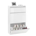 Gabinete Sapato Branco ou Antracite 3 Portas Projeto Sustentável em Madeira - Emanuelito Viadurini