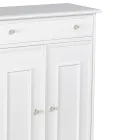 Sapateira com 1 gaveta e 2 portas de madeira Made in Italy - Lasa Viadurini