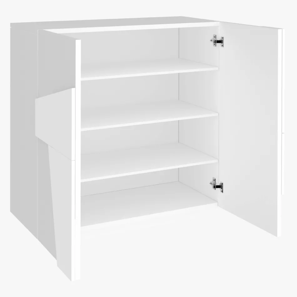 Sapateira interna com 2 portas de melamina fabricada na Itália - Naditza Viadurini