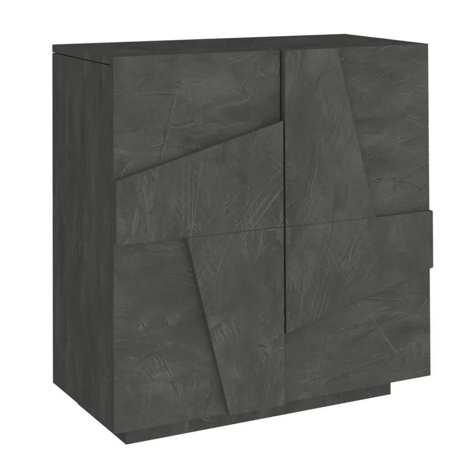 Sapateira interna com 2 portas de melamina fabricada na Itália - Naditza Viadurini