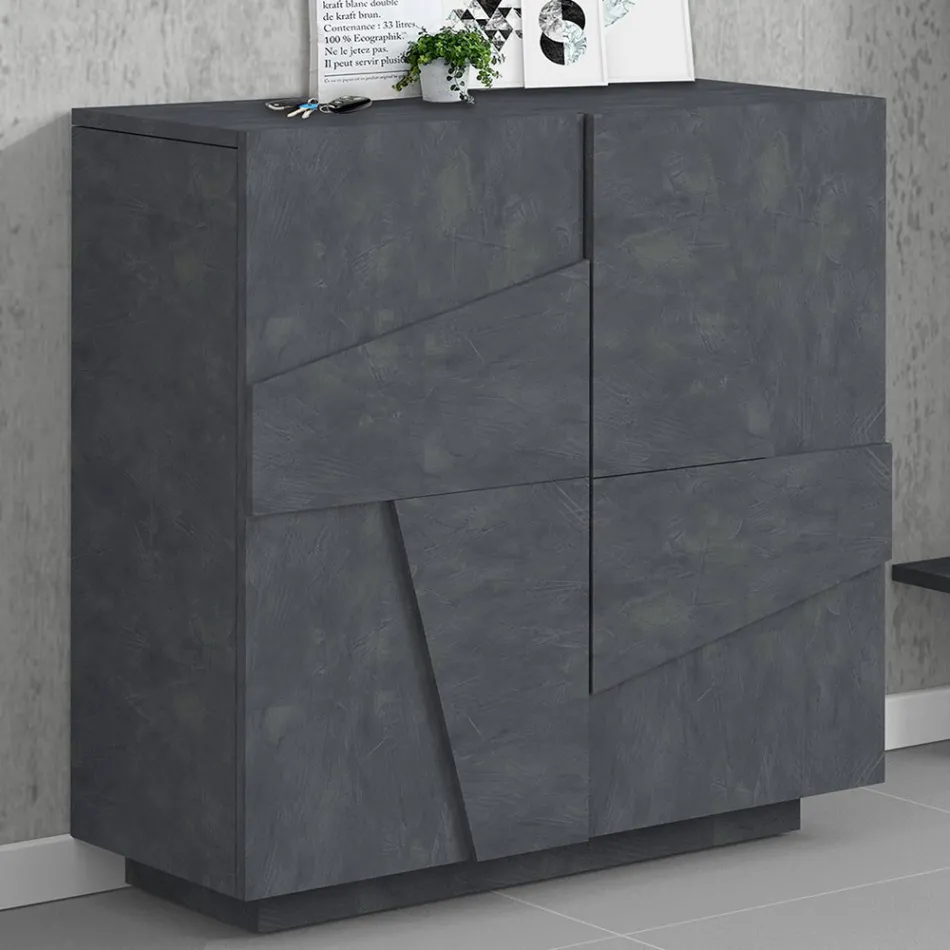 Sapateira interna com 2 portas de melamina fabricada na Itália - Naditza Viadurini