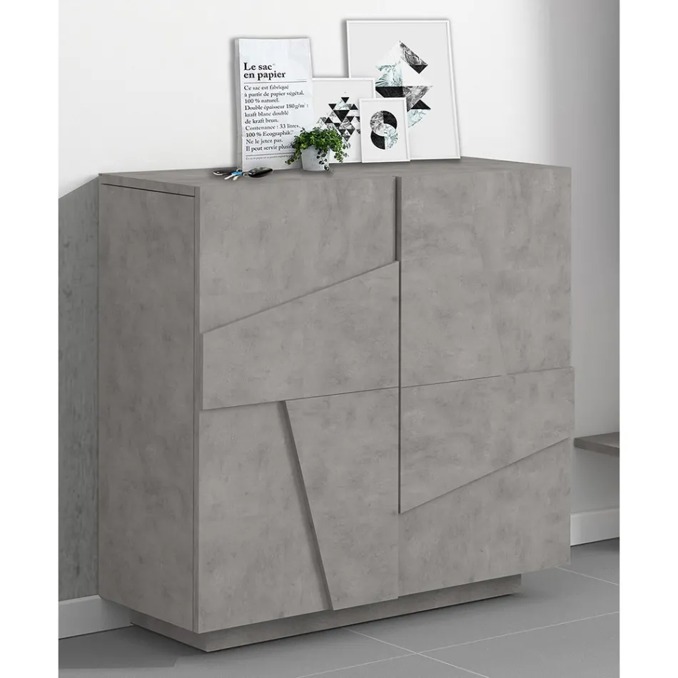 Sapateira interna com 2 portas de melamina fabricada na Itália - Naditza Viadurini