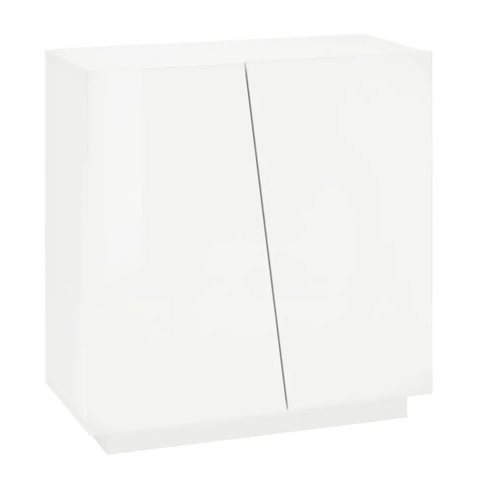 Sapateira para Sala com 2 Portas em Melamina Made in Italy - Popilio Viadurini