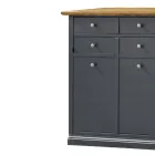 Sapateira em madeira folheada Toulipier Made in Italy - Visnus Viadurini