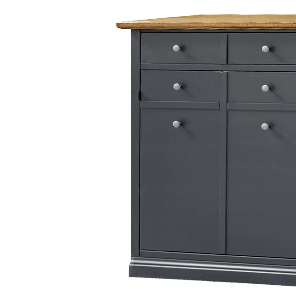 Sapateira em madeira folheada Toulipier Made in Italy - Visnus Viadurini