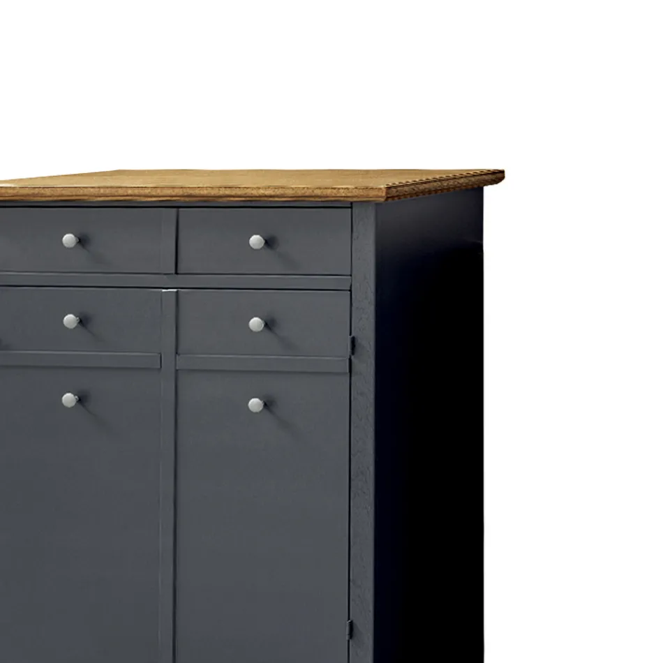 Sapateira em madeira folheada Toulipier Made in Italy - Visnus Viadurini