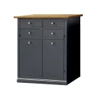 Sapateira em madeira folheada Toulipier Made in Italy - Visnus Viadurini