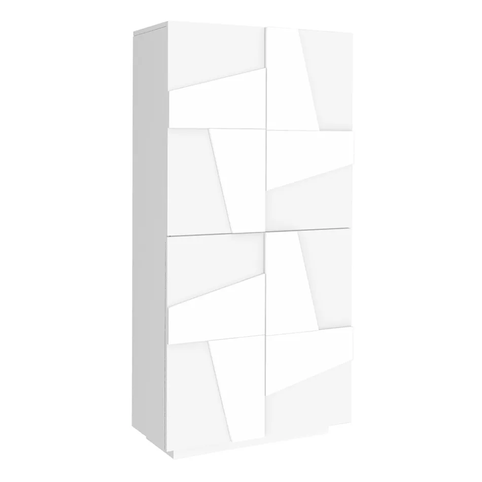 Sapateira interna de melamina com 4 portas fabricada na Itália - Naditza Viadurini