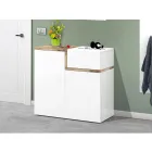 Porta Sapatos de Entrada 3 ou 4 Portas em Madeira Branca e Ardósia ou Bordo - Tiscali Viadurini