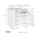Porta Sapatos de Entrada 3 ou 4 Portas em Madeira Branca e Ardósia ou Bordo - Tiscali Viadurini