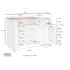 Porta Sapatos de Entrada 3 ou 4 Portas em Madeira Branca e Ardósia ou Bordo - Tiscali Viadurini