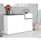 Porta Sapatos de Entrada 3 ou 4 Portas em Madeira Branca e Ardósia ou Bordo - Tiscali Viadurini