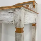 Secretária Feita à Mão em Madeira Maciça com 4 Gavetas Made in Italy - Amela Viadurini