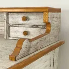 Secretária Feita à Mão em Madeira Maciça com 4 Gavetas Made in Italy - Amela Viadurini