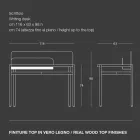 Mesa Moderna em Metal Colorido e Madeira de Carvalho de Design Italiano - Nadin Viadurini
