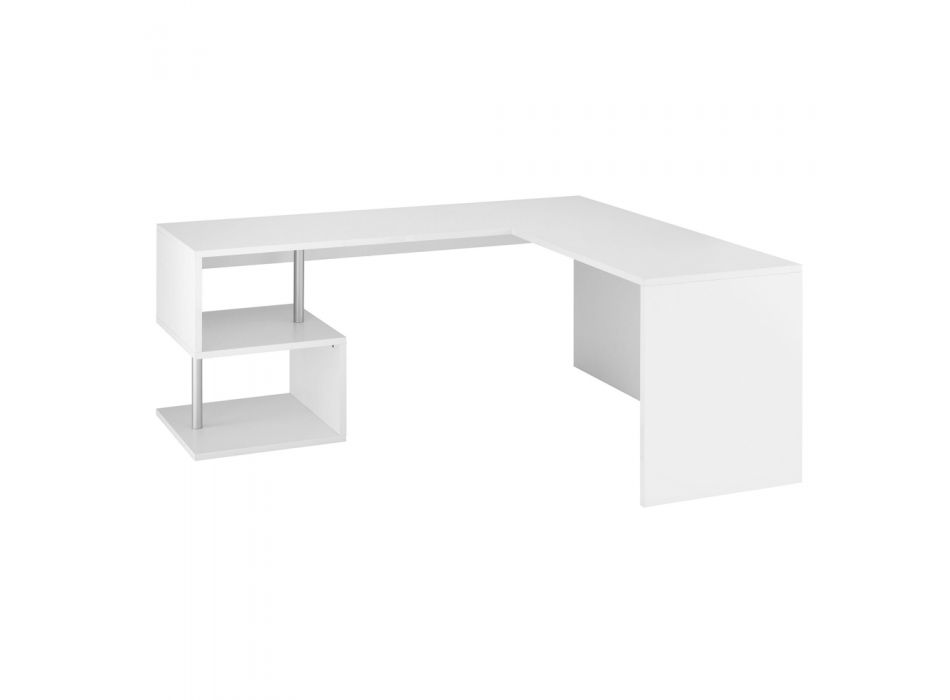 Mesa de canto moderna em madeira branca brilhante ou design de ardósia - Michel Viadurini