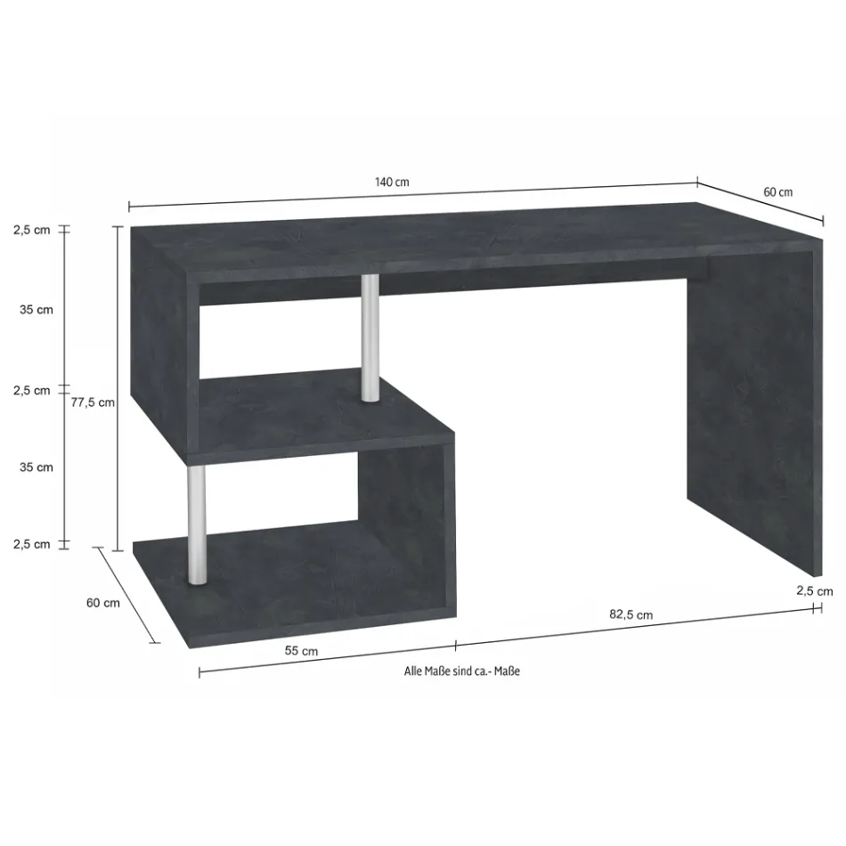 Mesa Branca ou Ardósia em Madeira Design Italiano 3 Tamanhos - Michel Viadurini