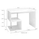 Mesa Branca ou Ardósia em Madeira Design Italiano 3 Tamanhos - Michel Viadurini