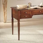 Secretária com 5 Gavetas em Madeira Maciça Made in Italy - Fontus Viadurini