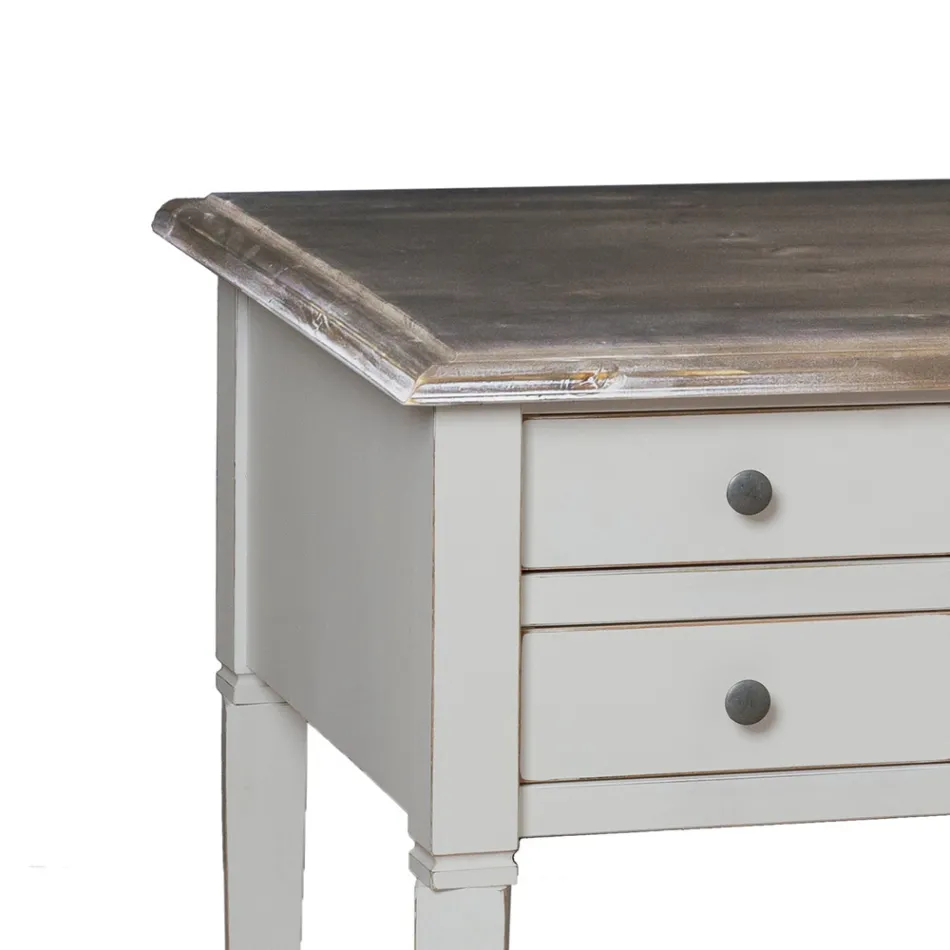 Secretária com 5 Gavetas em Madeira Maciça Made in Italy - Fontus Viadurini