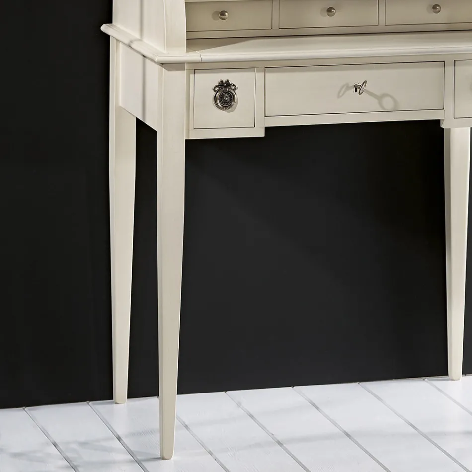 Secretária com 6 gavetas externas, 3 gavetas internas e 1 compartimento Made in Italy - Marte Viadurini