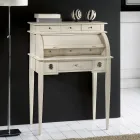 Secretária com 6 gavetas externas, 3 gavetas internas e 1 compartimento Made in Italy - Marte Viadurini