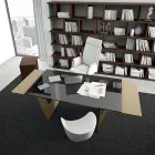 Secretária com tampo de vidro Andrea Stramigioli - Frafalla Viadurini