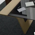 Secretária com tampo de vidro Andrea Stramigioli - Frafalla Viadurini