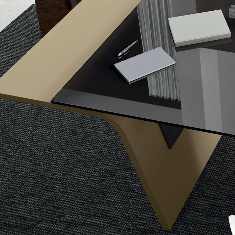 Secretária com tampo de vidro Andrea Stramigioli - Frafalla Viadurini