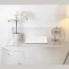 Mesa de parede Otilia em acrílico com design minimalista, fabricada na Itália. Viadurini