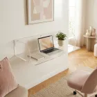 Mesa de parede Otilia em acrílico com design minimalista, fabricada na Itália. Viadurini