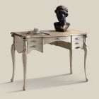 Escrivaninha Luxo de Madeira para Sala de Estar com 5 Gavetas Feita na Itália - Caligola Viadurini