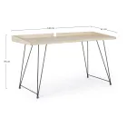 Mesa Design em Aço e Madeira Top Estilo Insudtrial - Secretária Viadurini