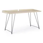 Mesa Design em Aço e Madeira Top Estilo Insudtrial - Secretária Viadurini