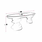 Mesa de escritório de design moderno Aldington, trabalhada na Itália Viadurini