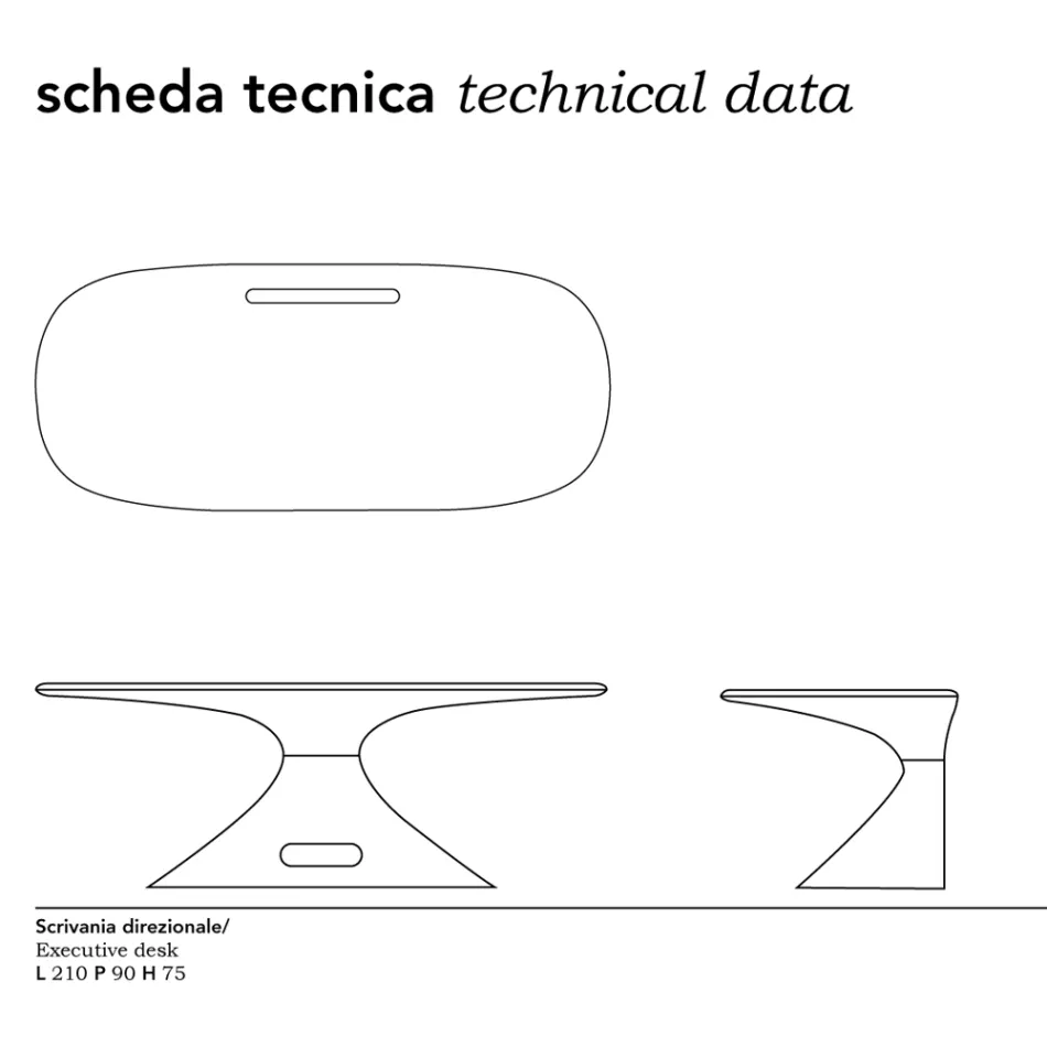Escrivaninha Karim Rashid em resina - Smania Viadurini