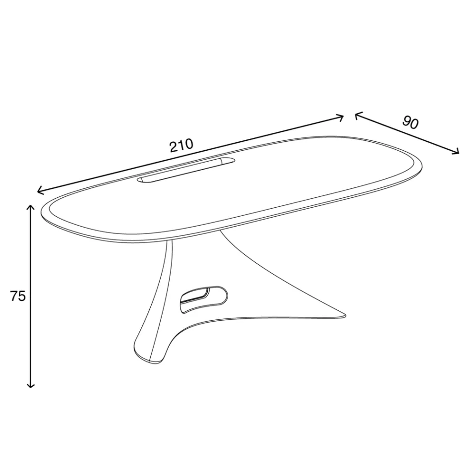 Escrivaninha Karim Rashid em resina - Smania Viadurini