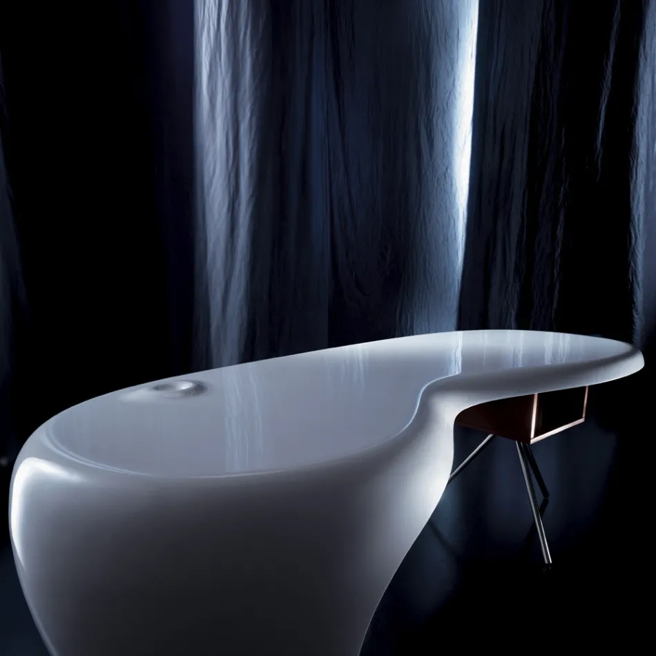 Secretária executiva Karim Rashid em poliuretano em vários acabamentos - James Viadurini