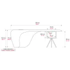 Mesa executiva de Karim Rashid em poliuretano - James Viadurini