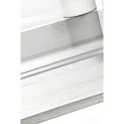 Mesa de acrílico transparente com prateleira de madeira design - Carducci Viadurini