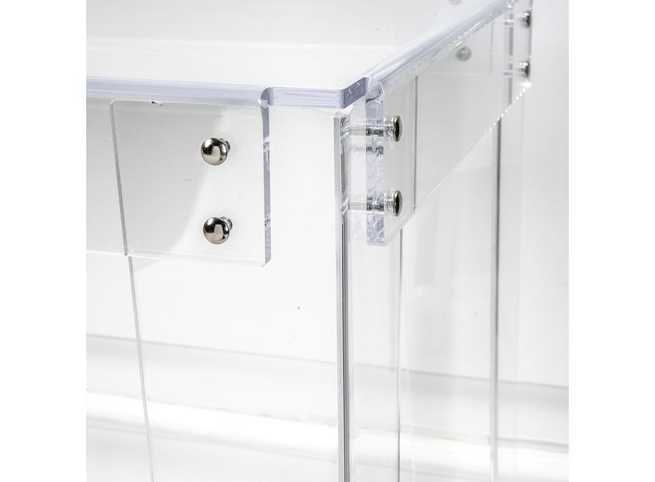 Mesa de Plexiglass Transparente Design Moderno Feito na Itália - Vichy Viadurini