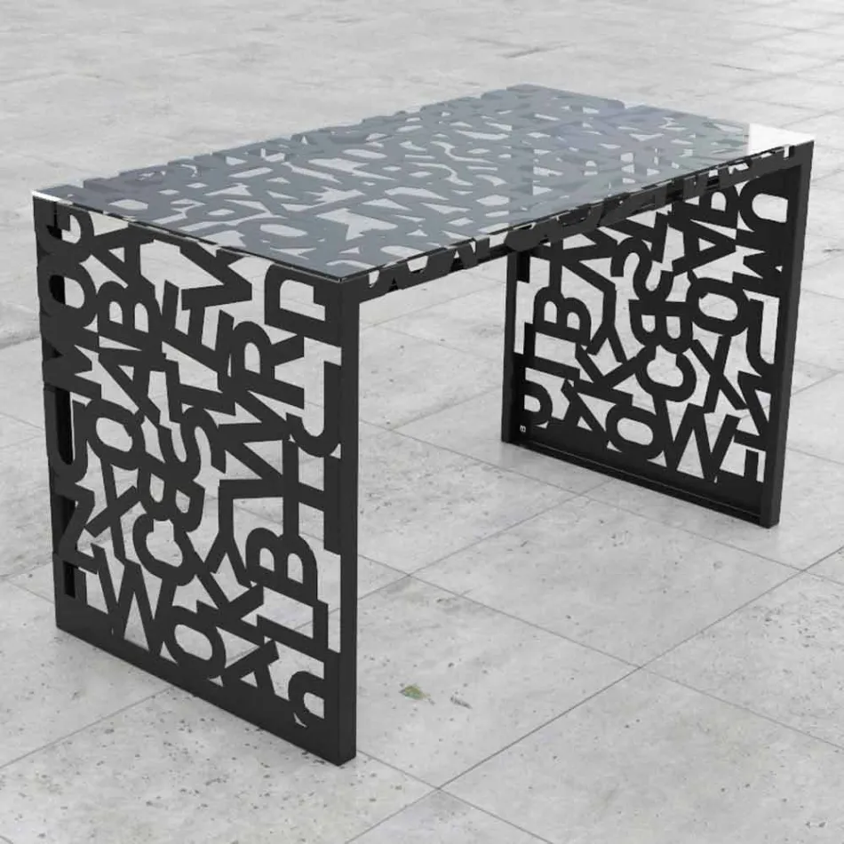 Escrita Kattedra Letras "Uma Cachoeira" 120x65x75 Mabele Viadurini