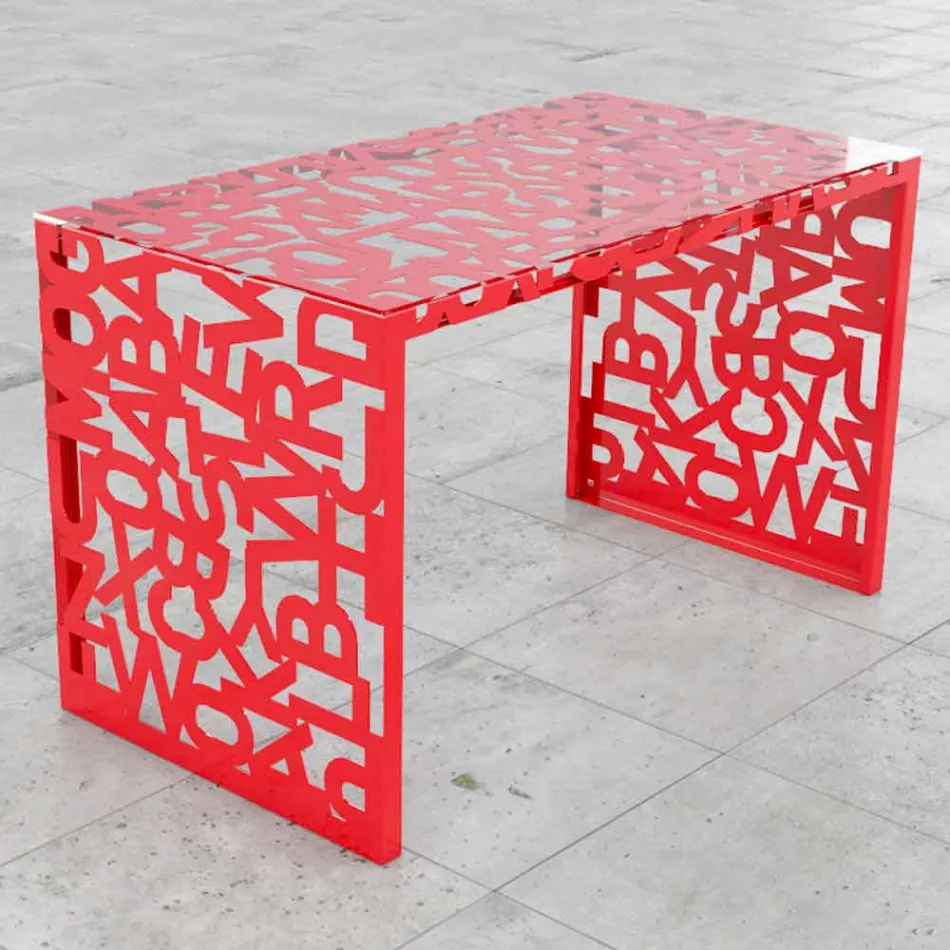 Escrita Kattedra Letras "Uma Cachoeira" 120x65x75 Mabele Viadurini