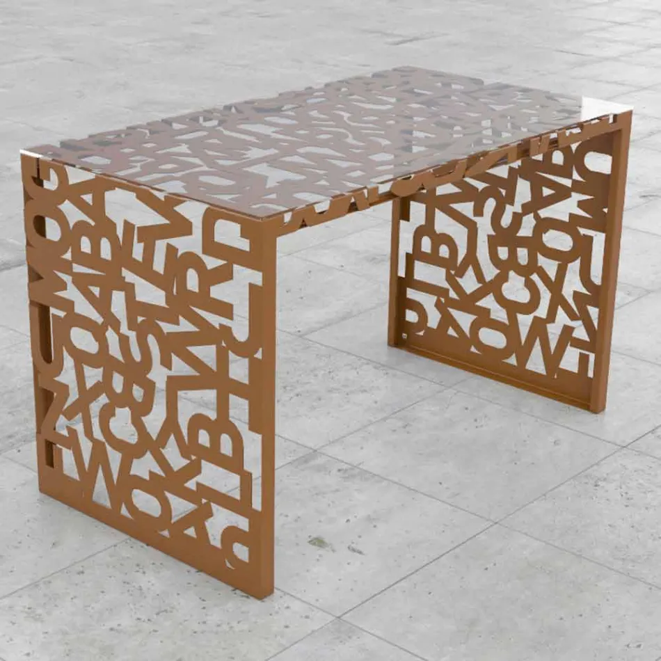 Escrita Kattedra Letras "Uma Cachoeira" 120x65x75 Mabele Viadurini