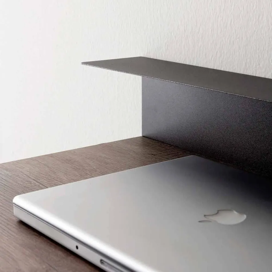 Mesa Moderna em Metal e Melamina com Gaveta Made in Italy - Iridio Viadurini