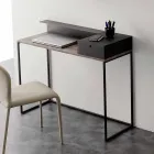 Mesa Moderna em Metal e Melamina com Gaveta Made in Italy - Iridio Viadurini