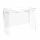 Mesa moderna em plexiglass transparente produzido na Itália, Barga Viadurini